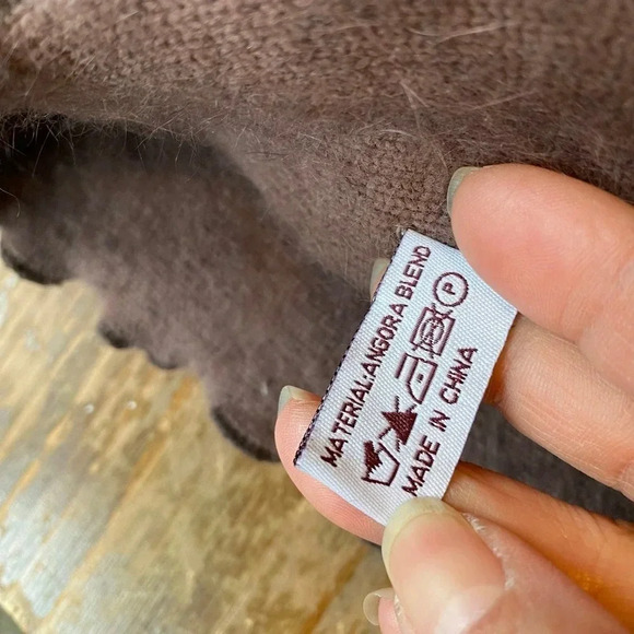 Dalia Angora Blend Soft Stretchy Fuzzy Fur Brown Womens Hat One Size Fits Most - Picture 3 of 8